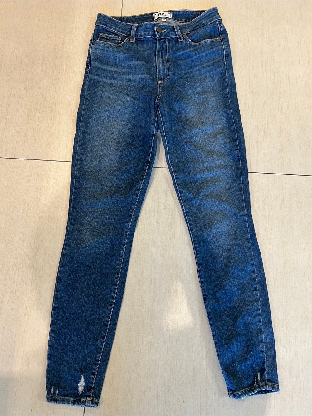 PAIGE Dark Blue Skinny Jeans